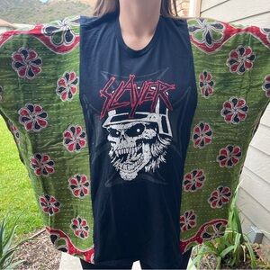 Slayer Upcycled Kantha Tunic Top Shirt Ponch OS Handmade Bohemian Hippie